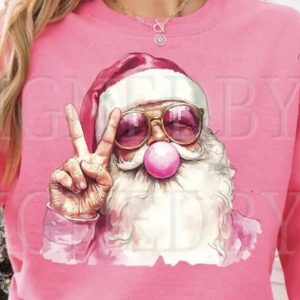 Santa Peace Sign