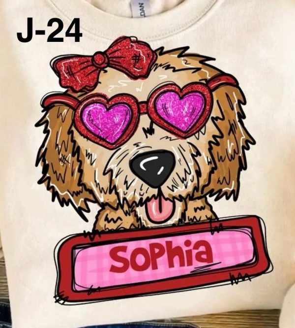 J-24 Girl Pet Dog, Sophia  Personalized