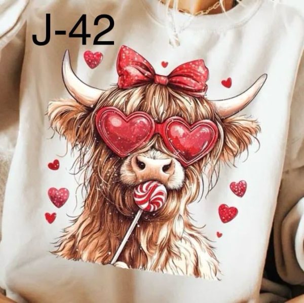 J-42 Heartland Cow Valentine  Lollipop