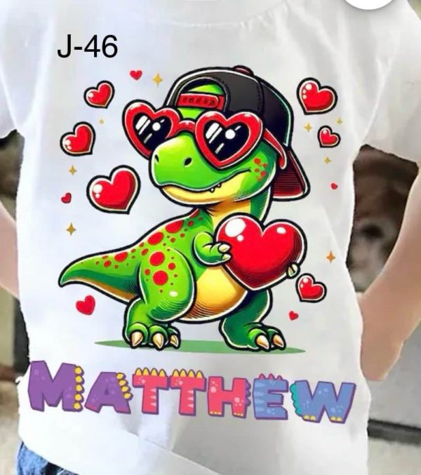 J-46 Male Dino Valentine Personalized