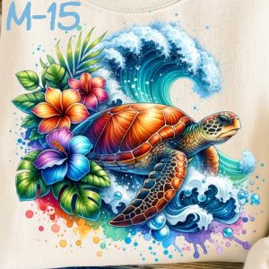 M-May-15 Turtle Riding A Wave