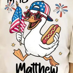 M-May-18 Patriotic Duck Male Personalized