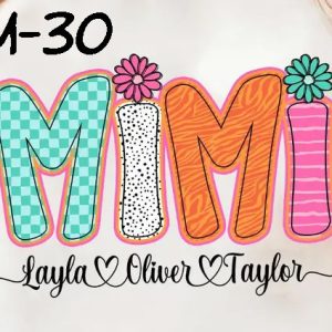 M-May-30 Mimi With Childs Names Personalized
