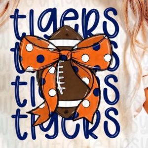 June-35 Tigers Football With Bow