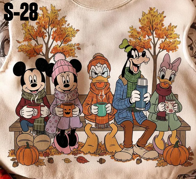 S-28 Disney Characters On Bench