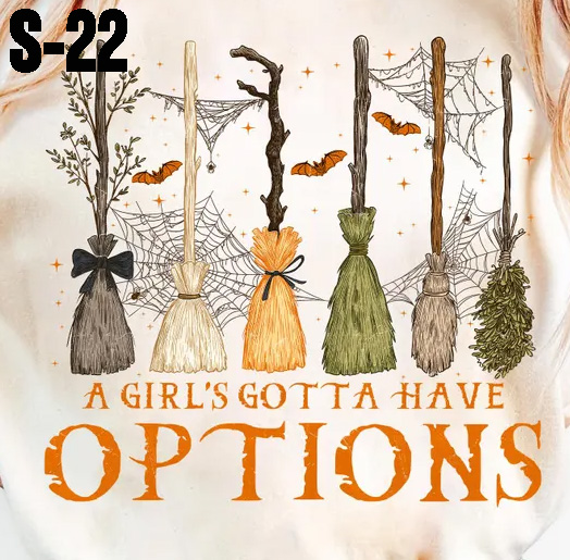S-22 A Girl's Gotta Have Options Four Brooms