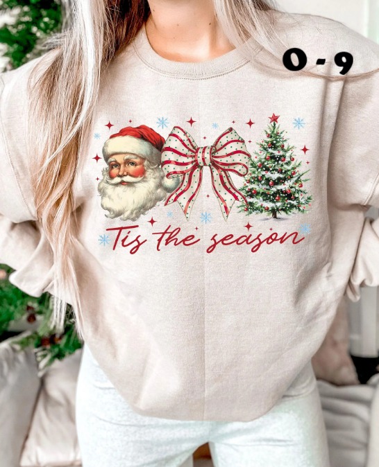 O-9 Tis The Season Santa Bow Tree