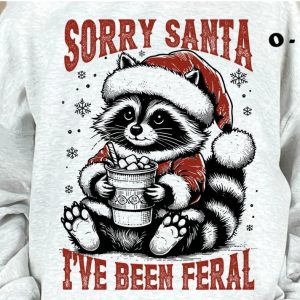 O-23 Sorry Santa  I've Been Feral  Raccoon