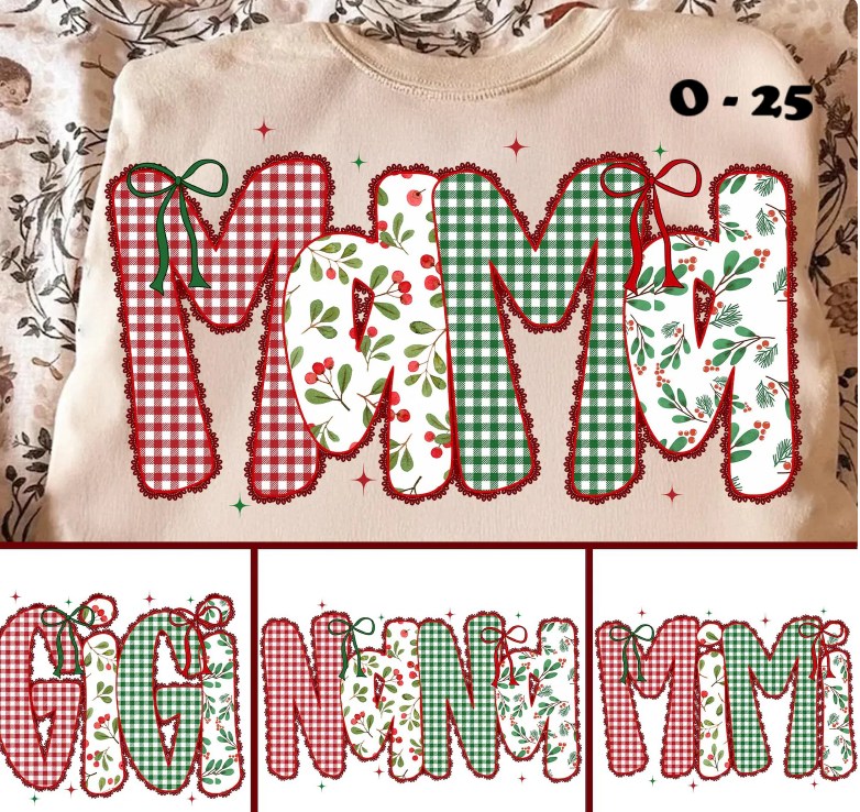 O-25 Mama Quilted Pattern Personalized