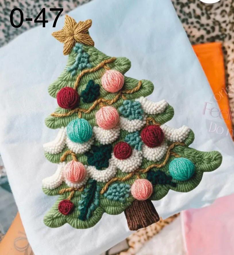 O-47 Christmas Tree Faux Yarn