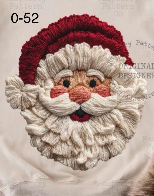 O-52 Santa Face Faux Yarn