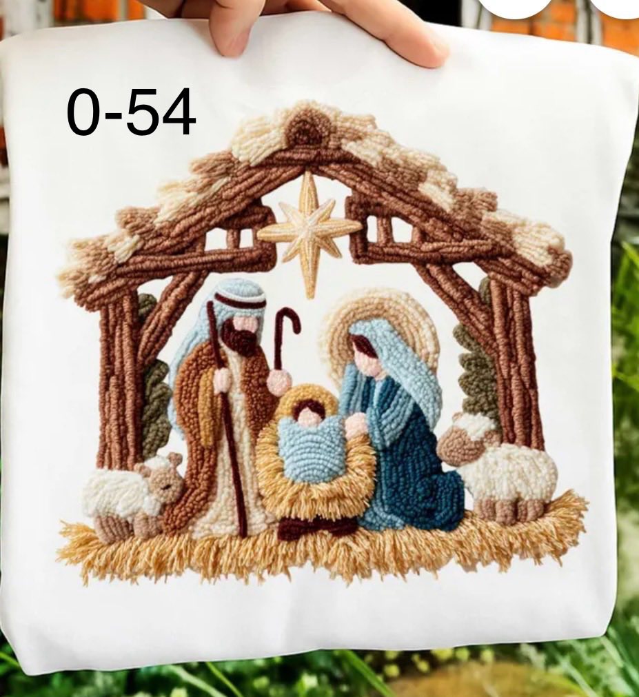 O-54 Nativity Scene Faux Yarn