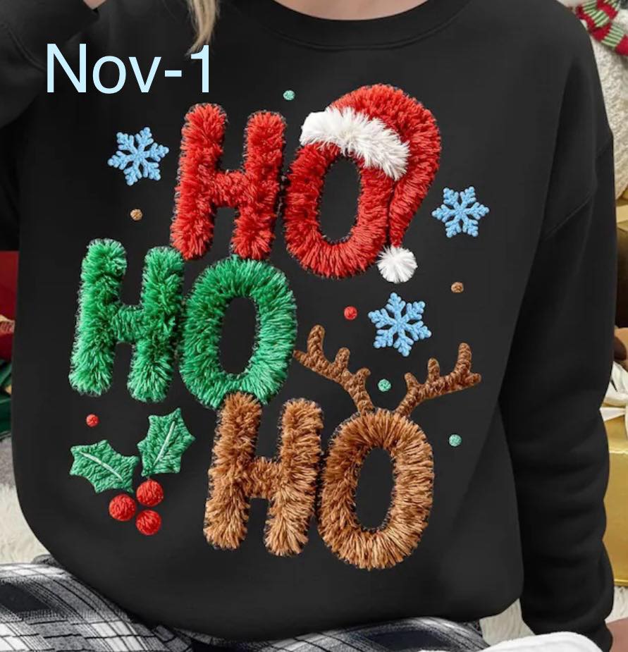 Nov-1 Ho Ho Ho Faux Yarn