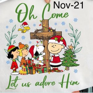 Nov-21 Oh Come Let Us Adore Him  Peanuts Gang At The Cross