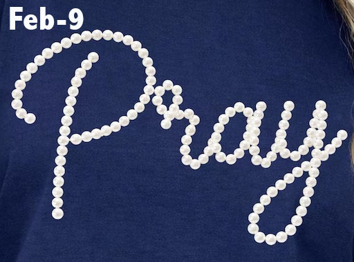 Feb-9 Pray Faux Pearls