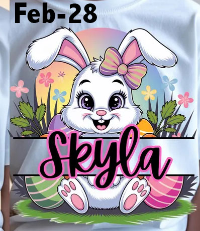 Feb-28 Female Easter Bunny Personalized