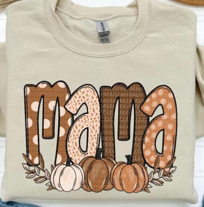Mama With Pumpkins, Personalized