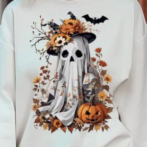 Fall Ghost With Pumpkin
