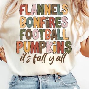 Flannels Bonfires Football Pumpkins