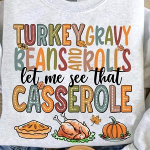 Turkey Gravy Beans and Rolls