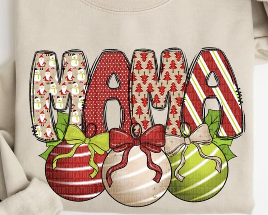 Mama Christmas Balls, Personalized