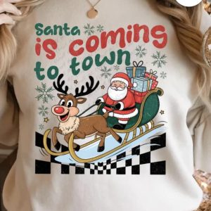 Santa Is Coming To Town Retro