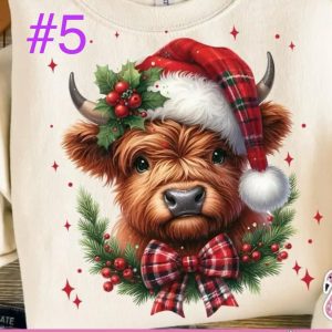 5 - Highland Cow With Bowtie