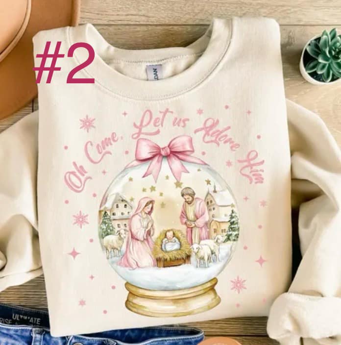 2 - Oh Come Let Us Adore Him Snowglobe