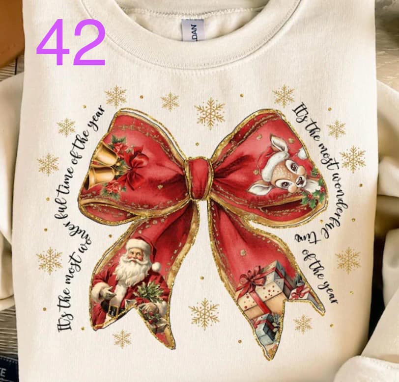 42 - It's The Most Wonderful Time Of The Year Red Bow