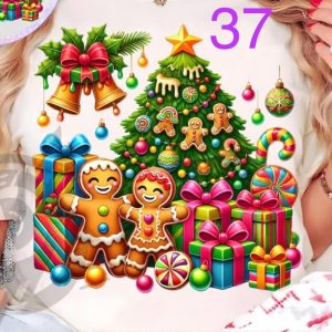 37 - Christmas Tree With Gingerbread People