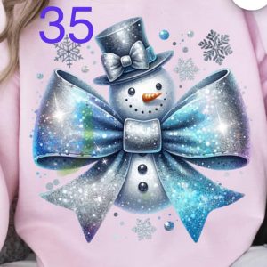 35 - Snowman With Bow