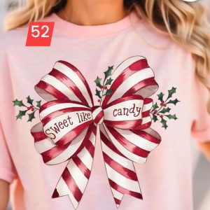 52 - Sweet Like Candy  Candy Cane Bow