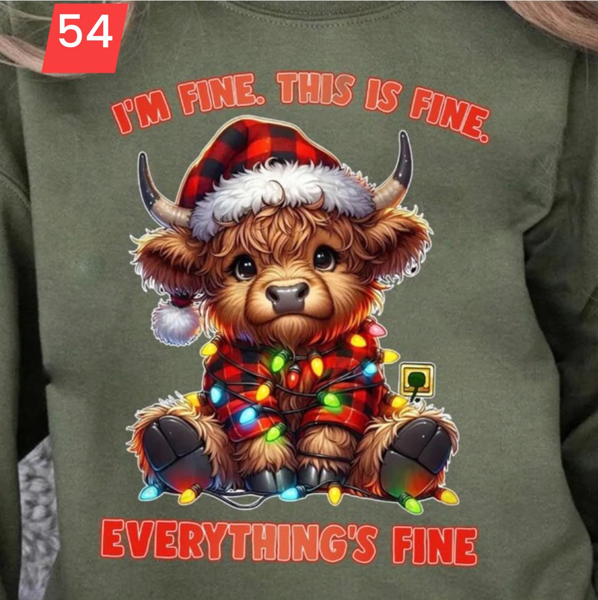 54 - I'm Fine This Is Fine Everything Is Fine Highland Cow