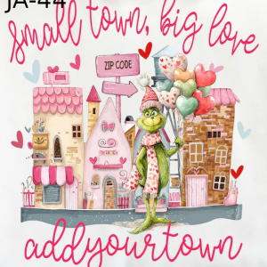 JA-44 Small Town Big Love  ZIP Code and City Personalized