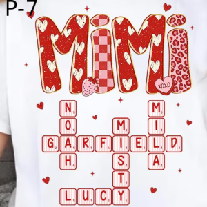 P-7 Mimi, Scrabble Tile Kids Names, Valentine Themed Personalized