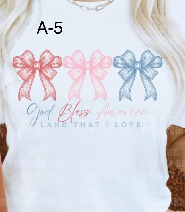 A-5 God Bless America Land That I Love Three Bows