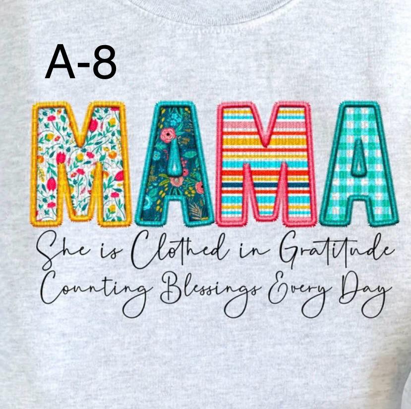 A-8 Mama She Is Clothed By Gratitude Counting Blessings Everyday