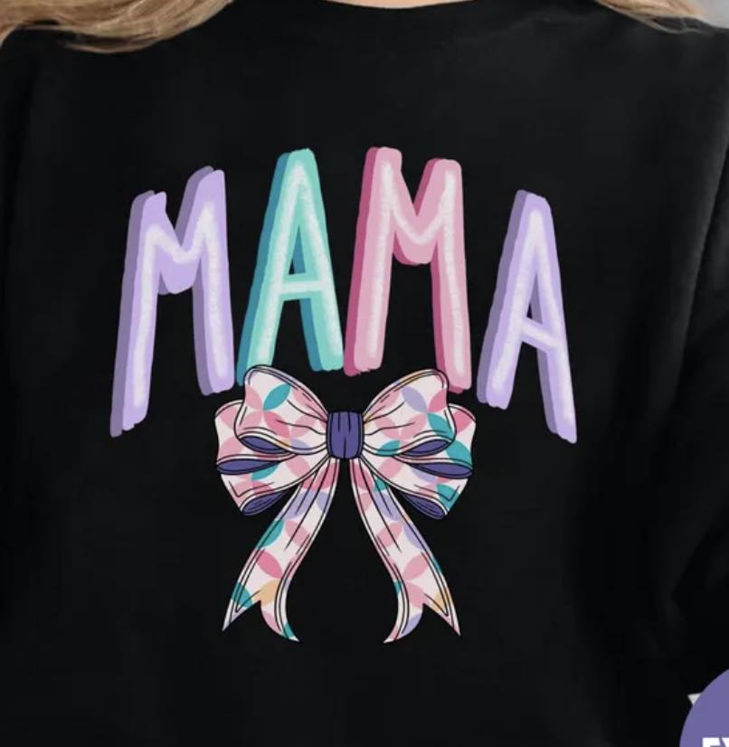 Mama Multi Colored With Bow