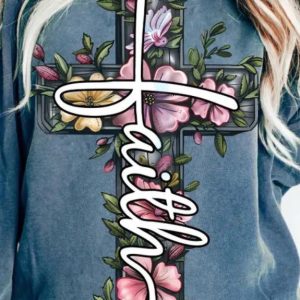 M-May-48 Faith Flower Cross