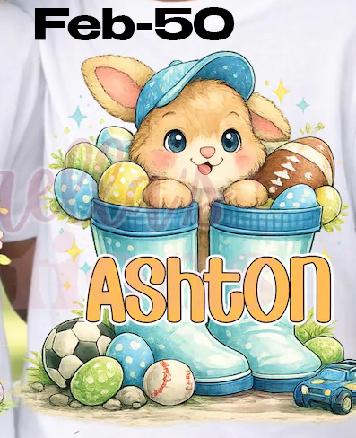 Feb-50 Easter Bunny, Male Personalized