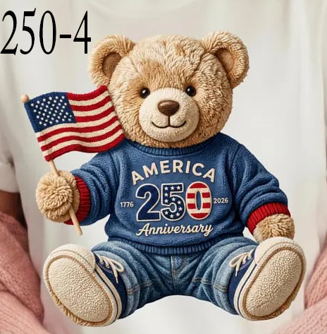 250-4 America 250th Birthday Teddy Bear